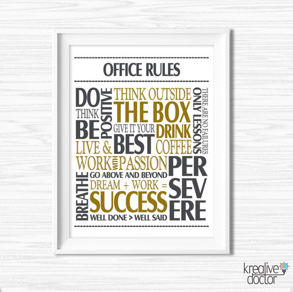 Office wall decor quotes