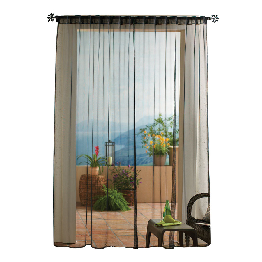 Outdoor curtains black