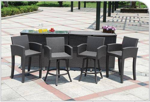 Outdoor patio furniture bar sets