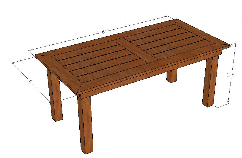Patio dining table plans