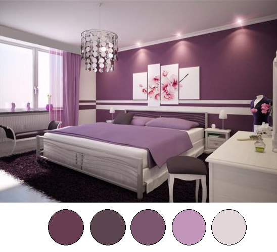 Purple room color scheme