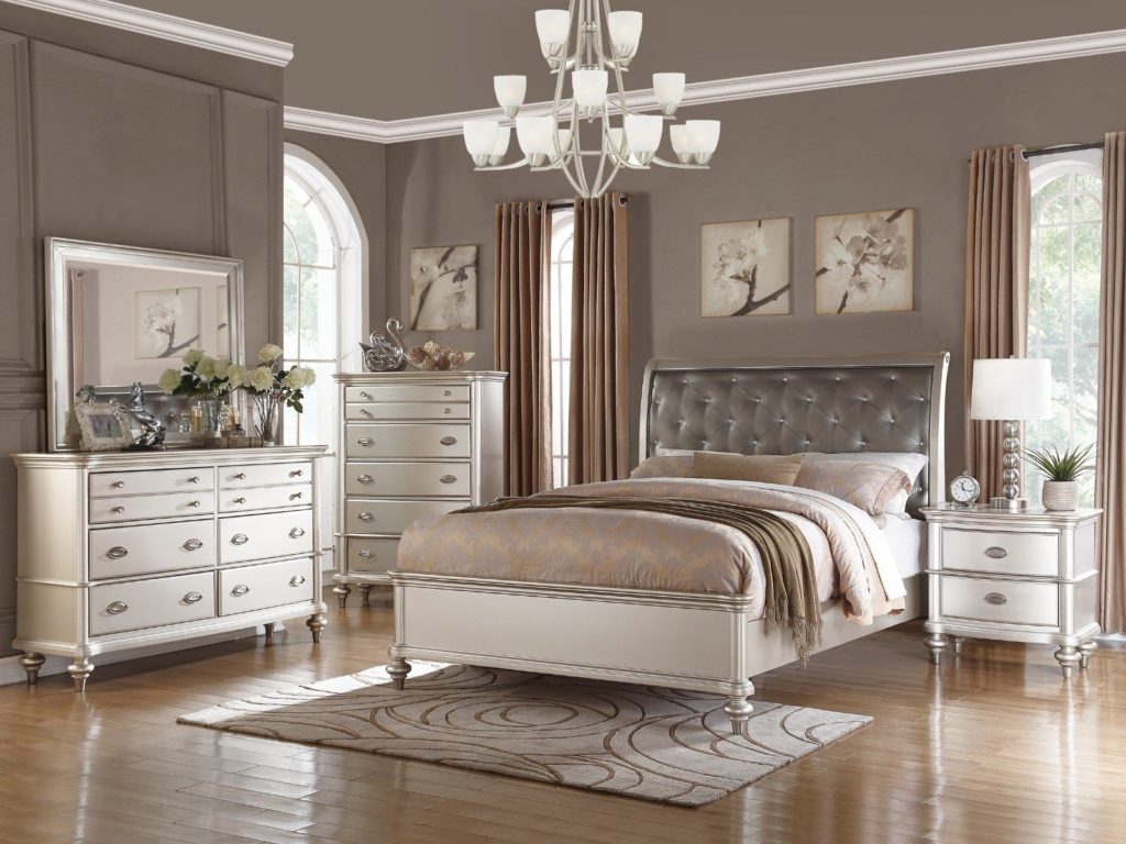 Silver wood bedroom sets
