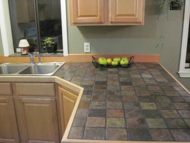 Slate tile for kitchen countertops