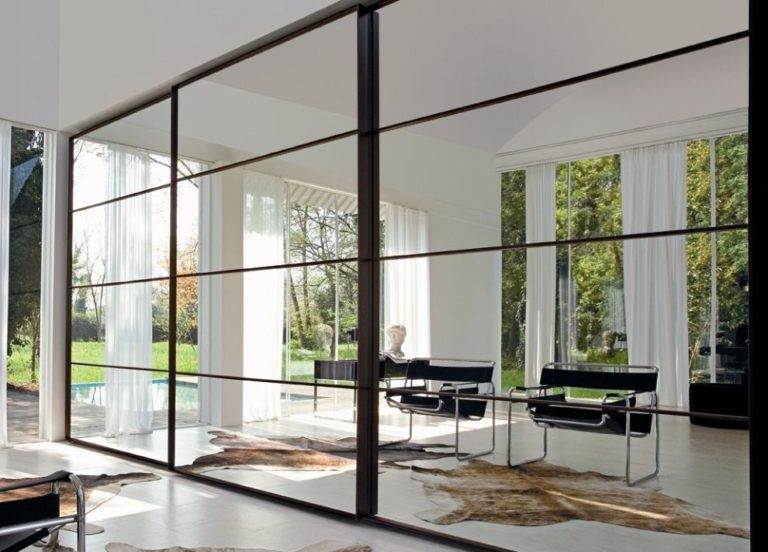 Sliding glass mirrored closet doors Hawk Haven