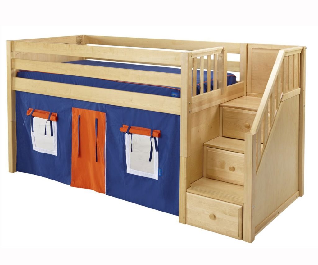 Twin low loft beds for kids