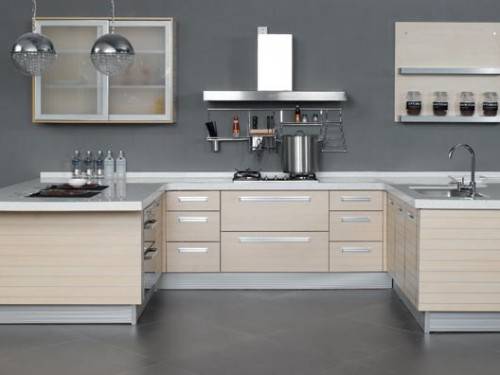 U shaped kitchen appliance layout