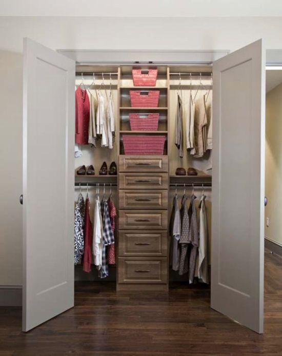 Walk in closet design for small spaces