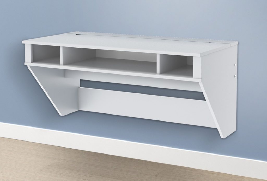 Wall mounted desk white
