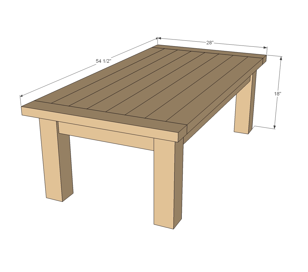 Wood coffee table blueprints