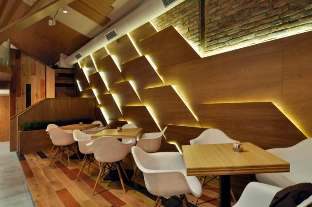 Wood wall interior design