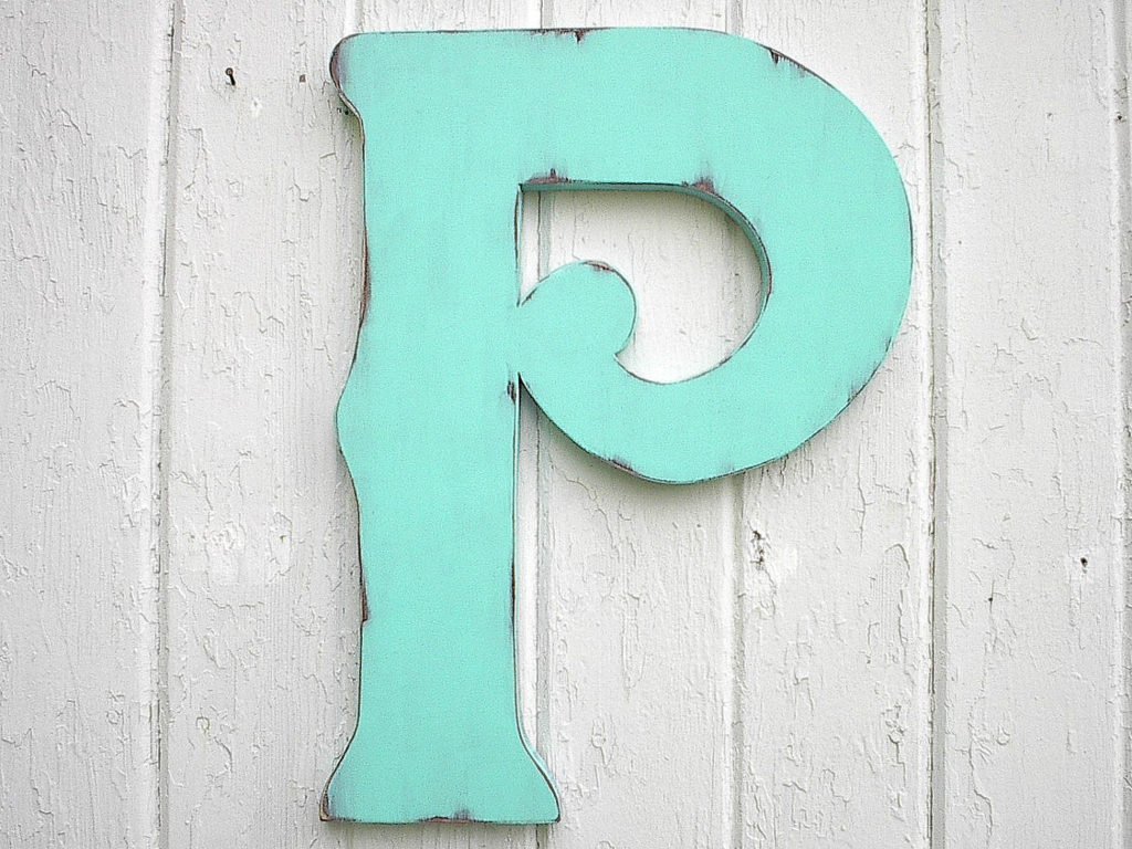 Wooden decorative wall letters