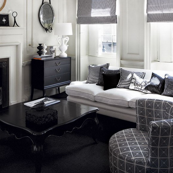Black and White Living Room photo - 4