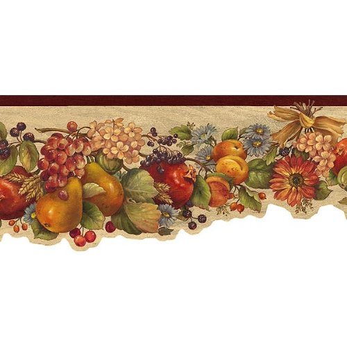 Fruity Wallpaper on an Old-Fashioned Kitchen photo - 3