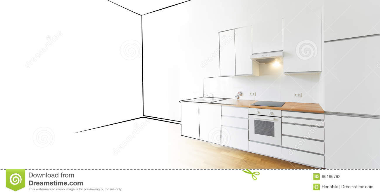 Kitchen with Sunlight Interior Concept photo - 10
