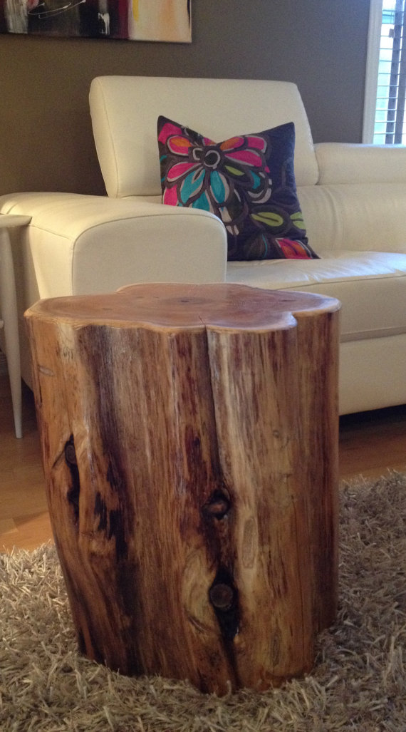 Lovely Tree Stump End Tables Chairs photo - 5