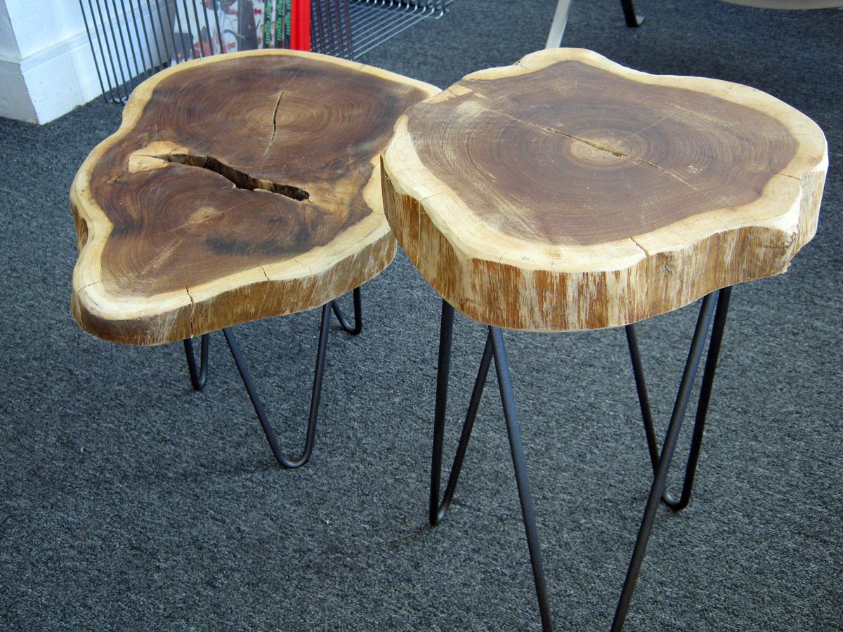 Lovely Tree Stump End Tables Chairs photo - 7