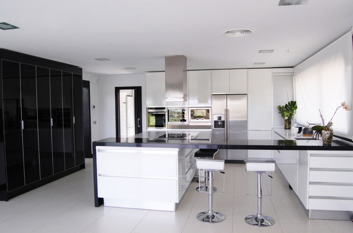 Modern Black and White Kitchen photo - 5
