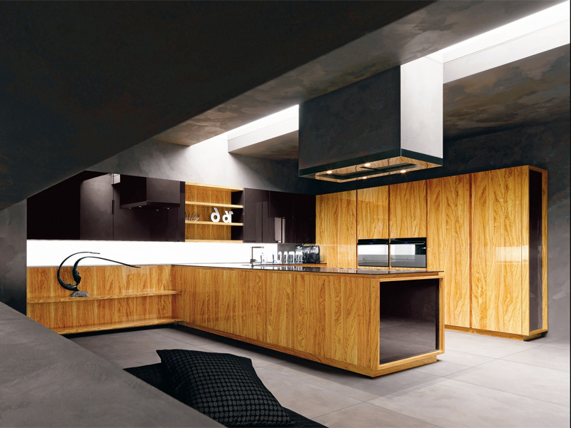 Modern Kitchen In Wooden Finish photo - 2