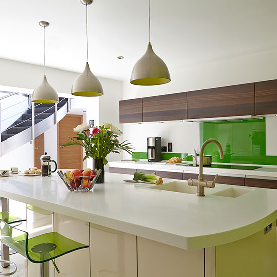 Modern Kitchen with Green Accent photo - 2