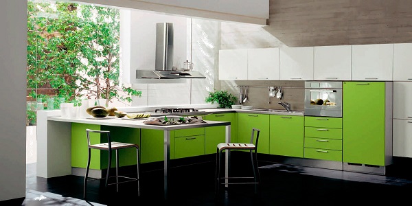 Modern Kitchen with Green Accent photo - 5