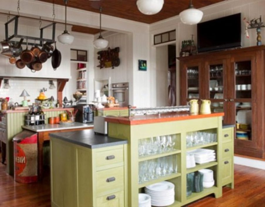 Old Fashioned Gray Kitchens photo - 2