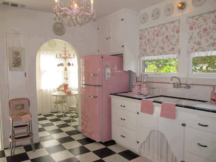 Pink and White Kitchen photo - 1