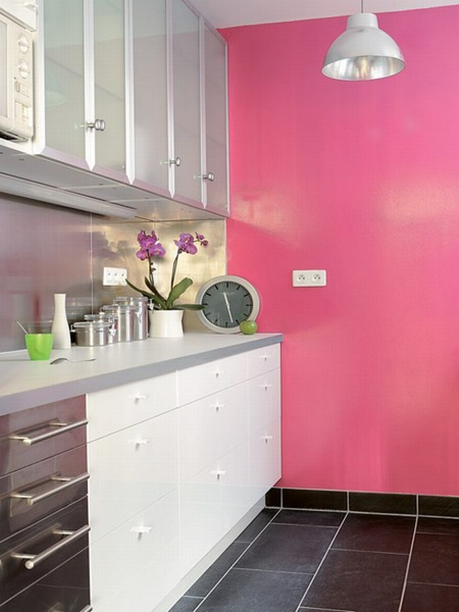 Pink and White Kitchen photo - 4