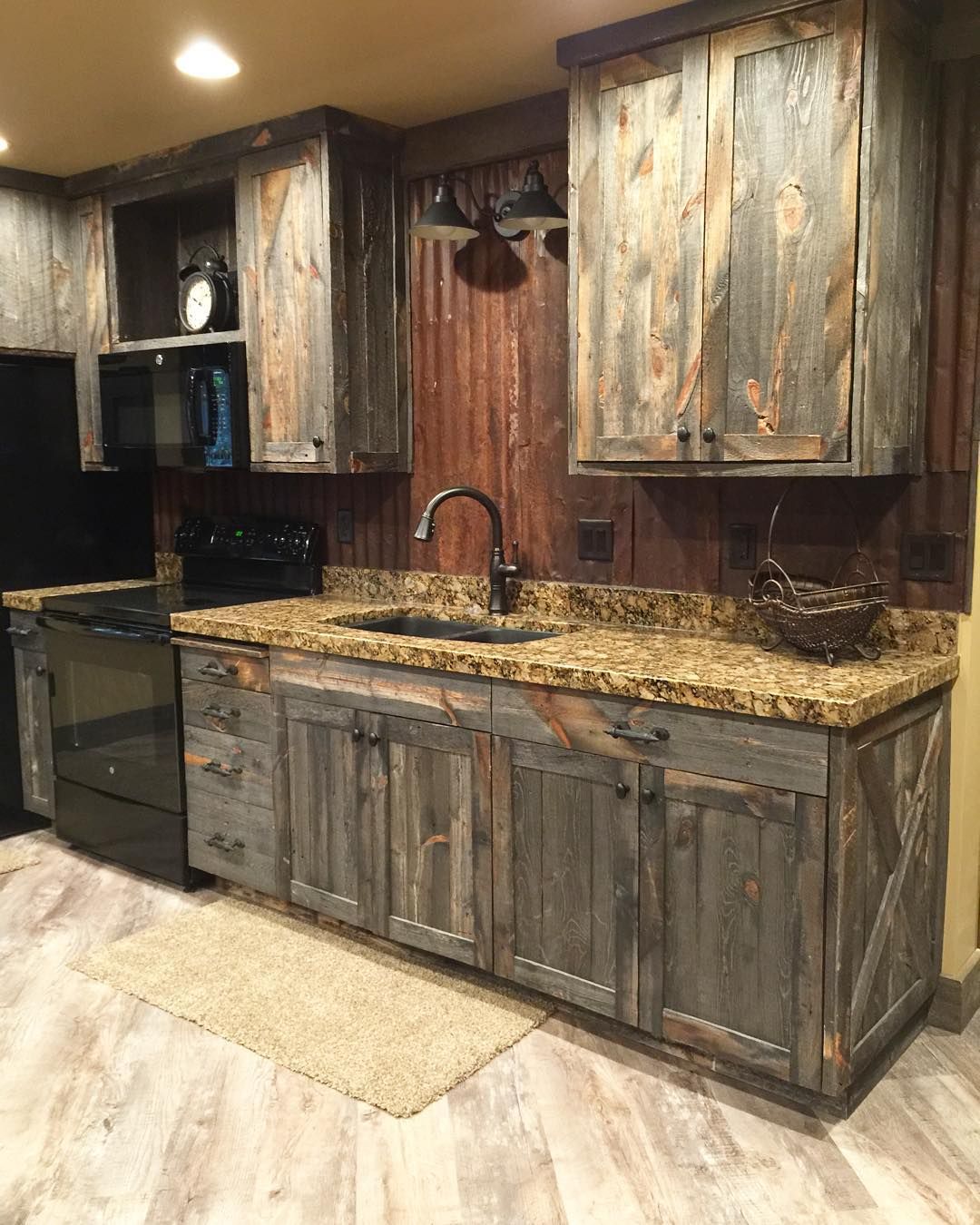 Wooden Rustic Kitchen Cabinets photo - 5