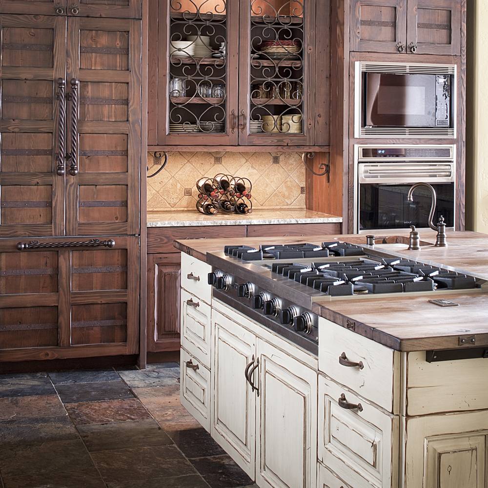 Wooden Rustic Kitchen Cabinets photo - 9