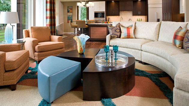 Zebra Chairs and Ottoman Center Table photo - 10