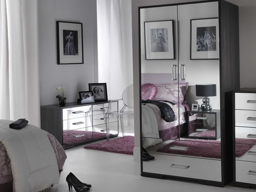 affordable mirrored bedroom furniture photo - 8
