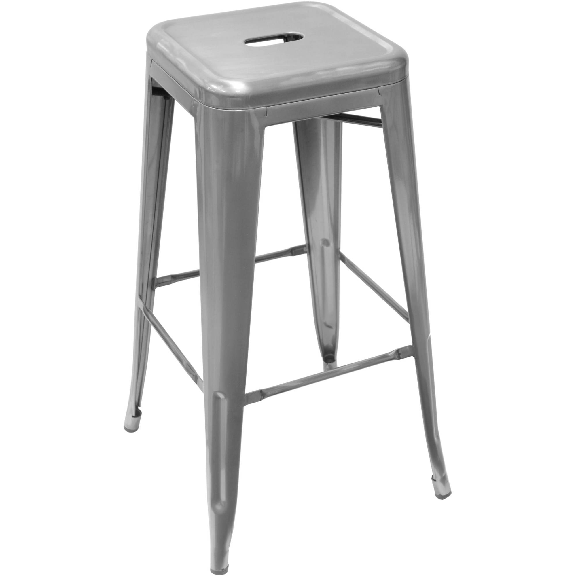 aluminum bar stools with backs photo - 2