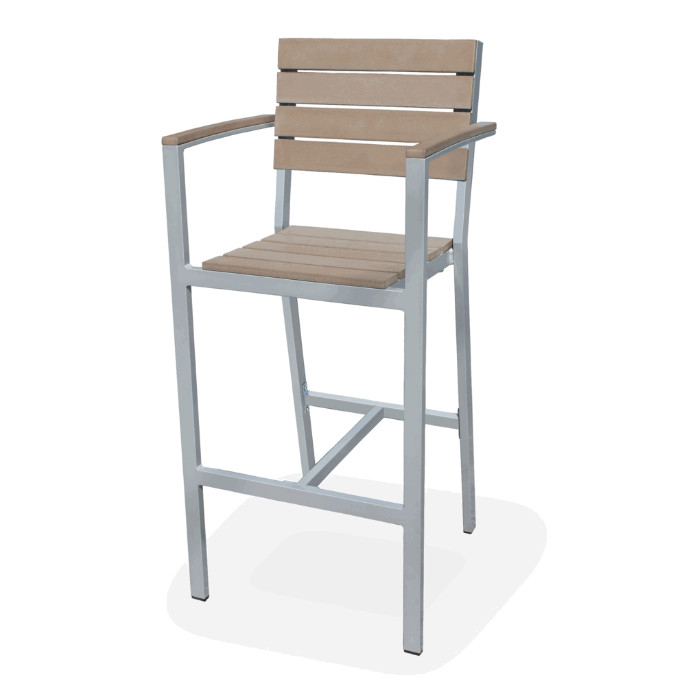 aluminum bar stools with backs photo - 3