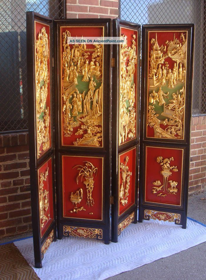 antique chinese screens room dividers photo - 6