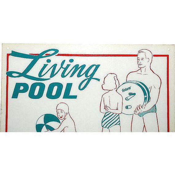 antique swimming pool signs photo - 10