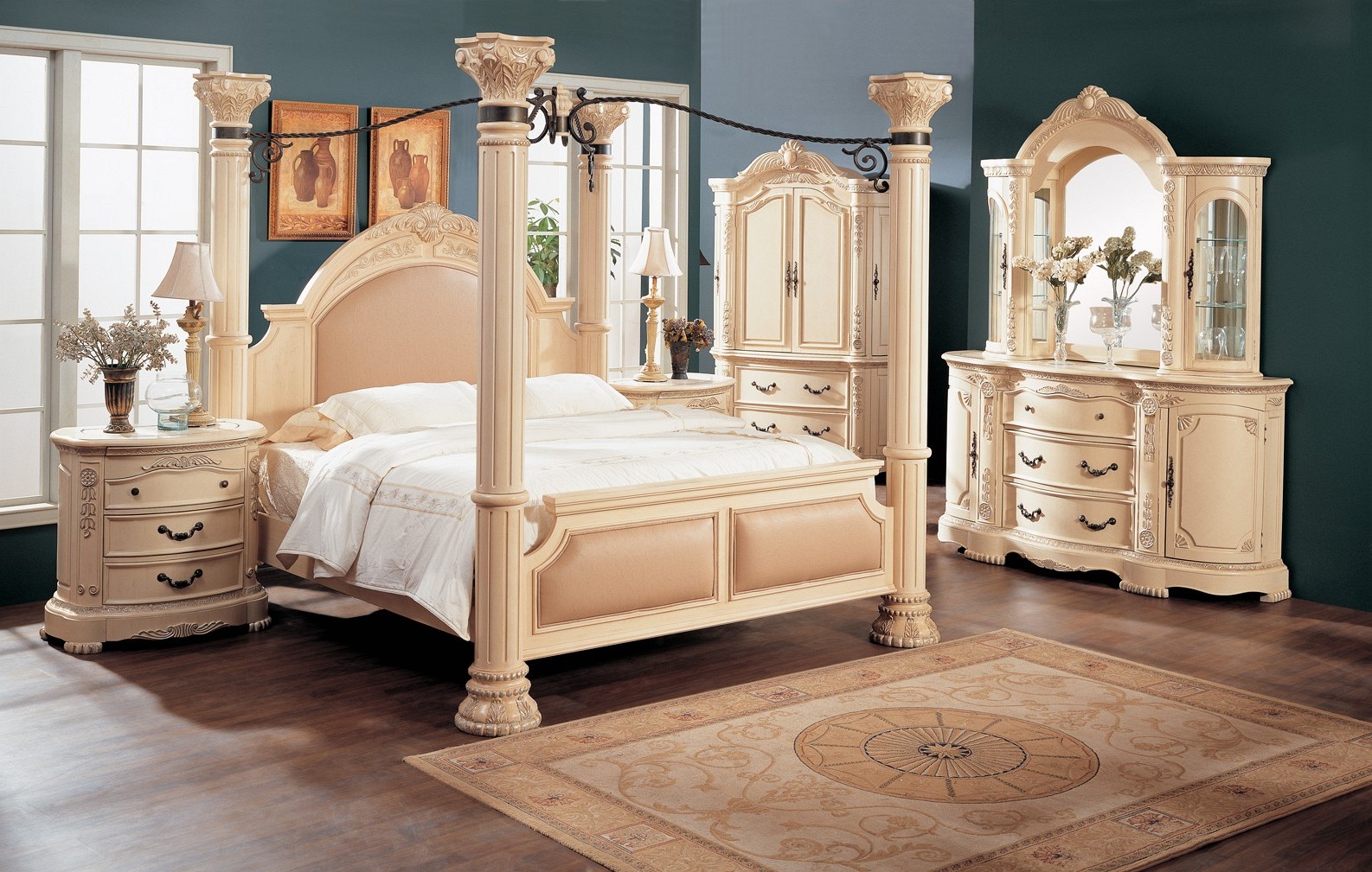 antique white bedroom furniture for girls photo - 10
