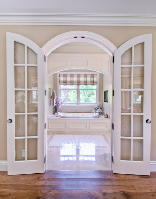 arched french double doors photo - 4
