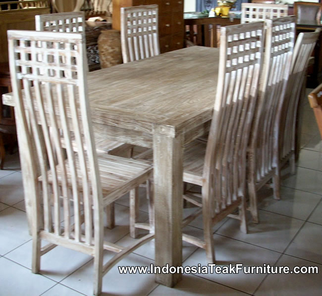 balinese teak dining chairs photo - 2