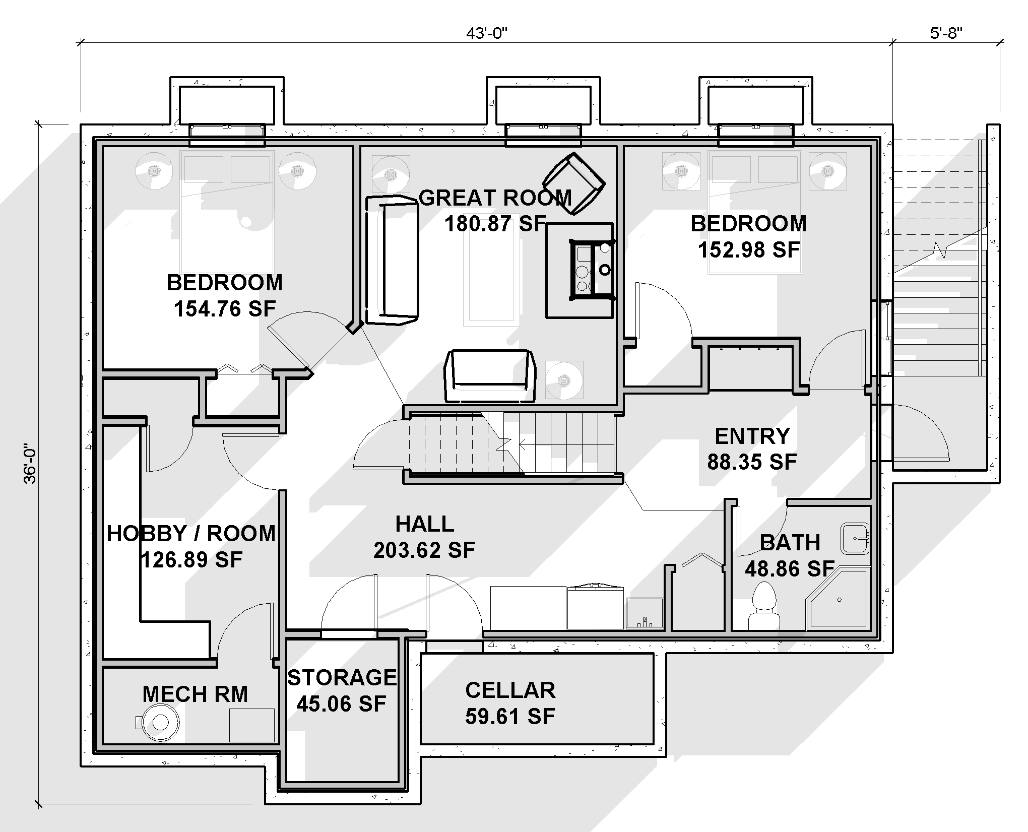 basement floor plans ideas photo - 8