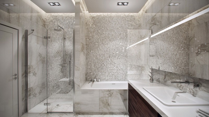 bathroom designs with marble tiles photo - 1
