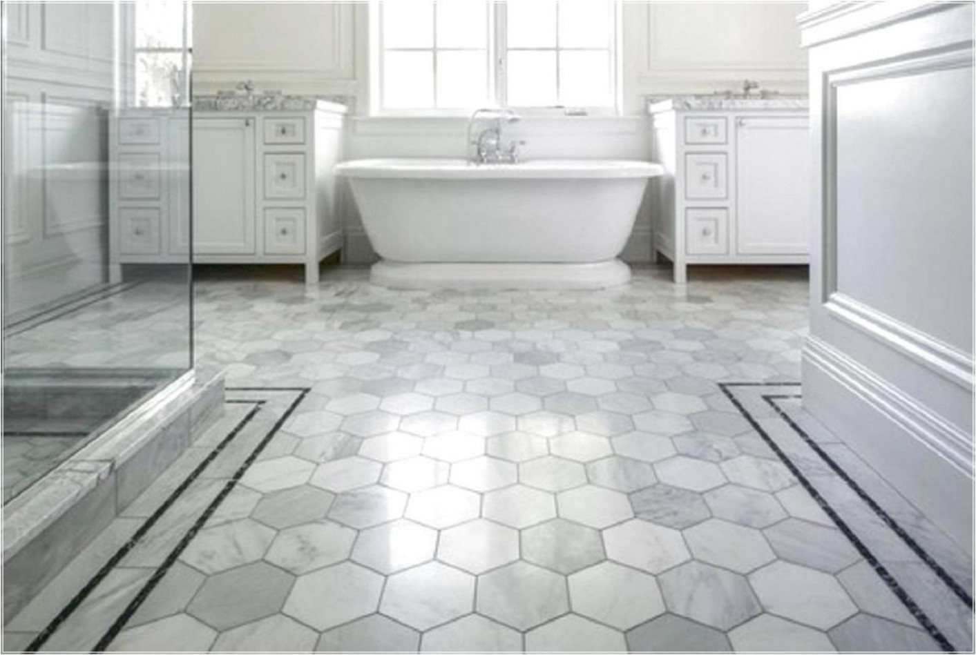 bathroom tile designs floor photo - 8