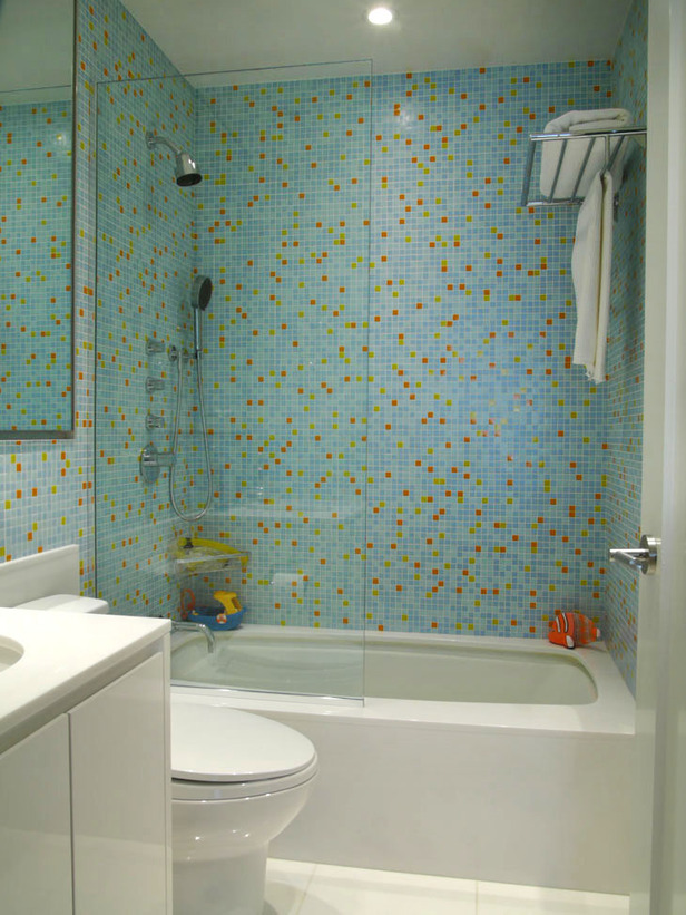 bathroom tile designs glass mosaic photo - 10