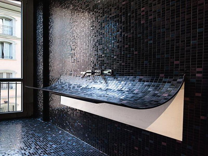bathroom tile designs glass mosaic photo - 8