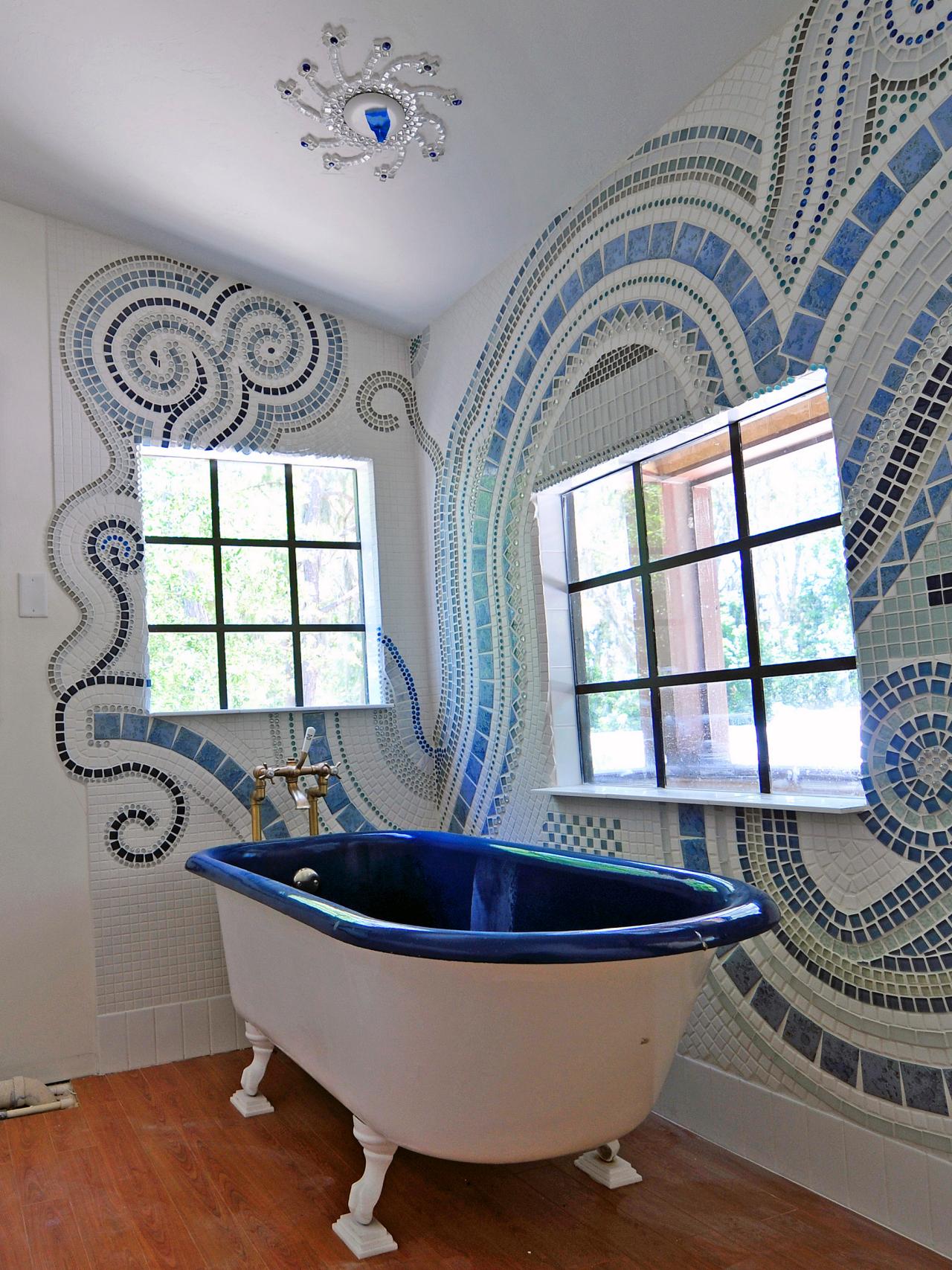 bathroom tile designs mosaic photo - 5