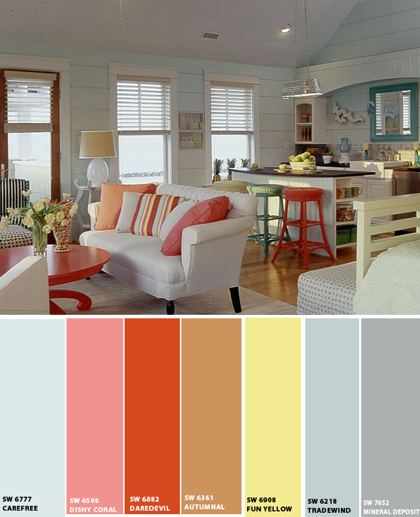 beach house interior paint colors photo - 1