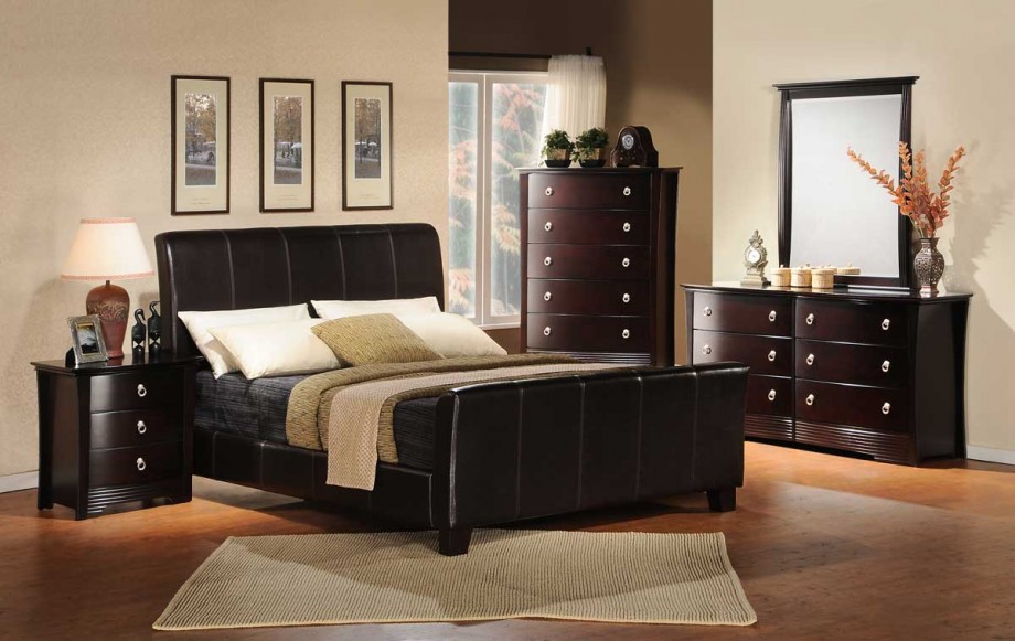 bedroom designs with brown furniture photo - 5