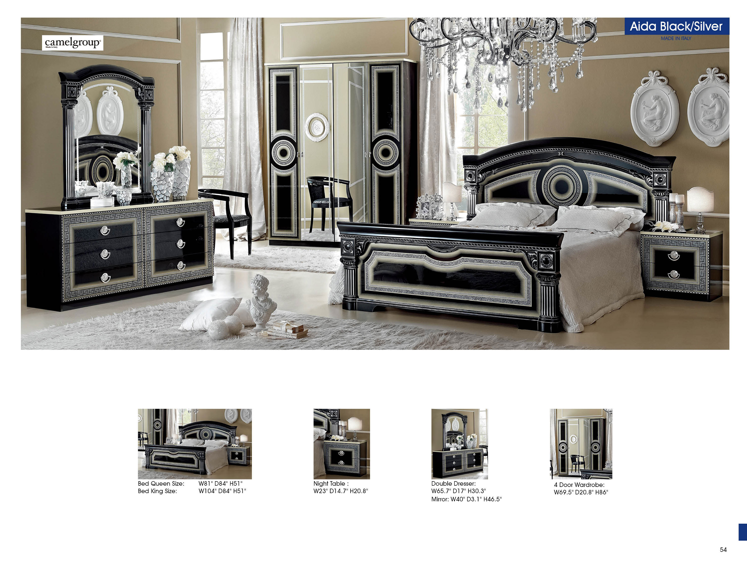 bedroom furniture black and silver photo - 9