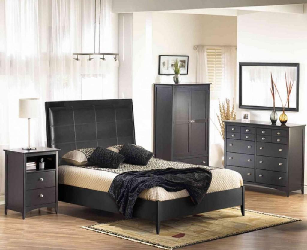 bedroom furniture black and white photo - 5