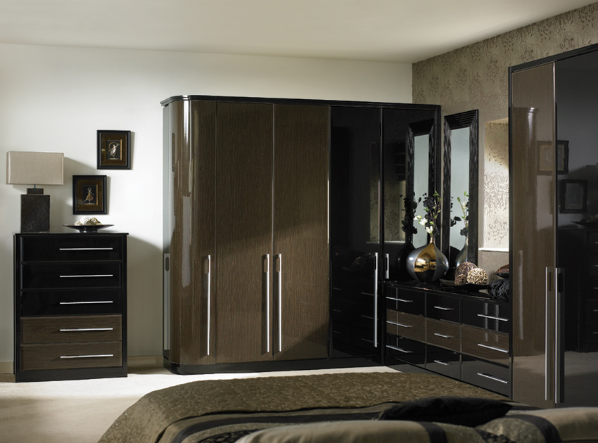 bedroom furniture black gloss photo - 8