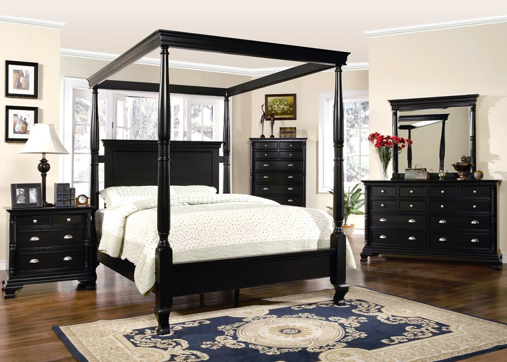bedroom furniture black wood photo - 3